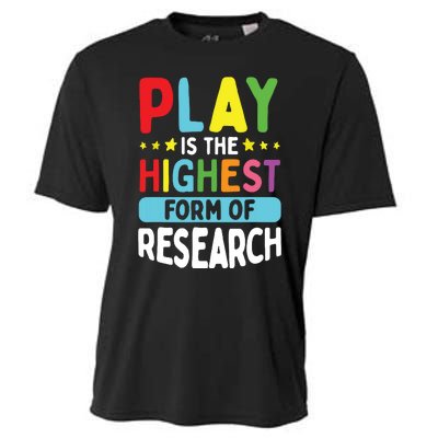 Daycare Provider Play Highest Research Childcare Teacher Cooling Performance Crew T-Shirt