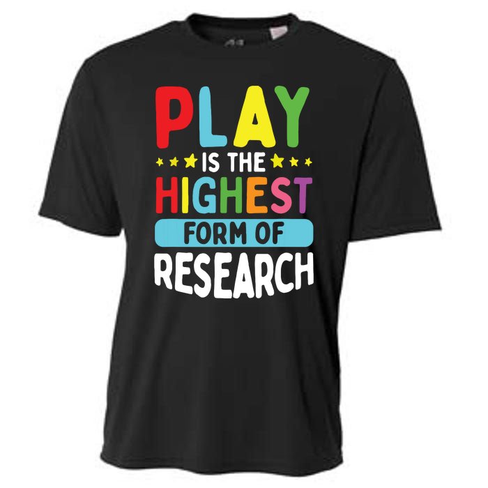 Daycare Provider Play Highest Research Childcare Teacher Cooling Performance Crew T-Shirt