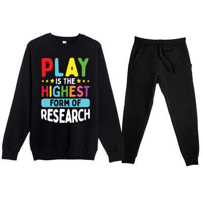 Daycare Provider Play Highest Research Childcare Teacher Premium Crewneck Sweatsuit Set