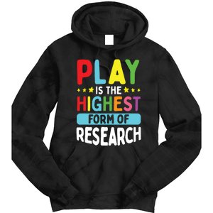 Daycare Provider Play Highest Research Childcare Teacher Tie Dye Hoodie