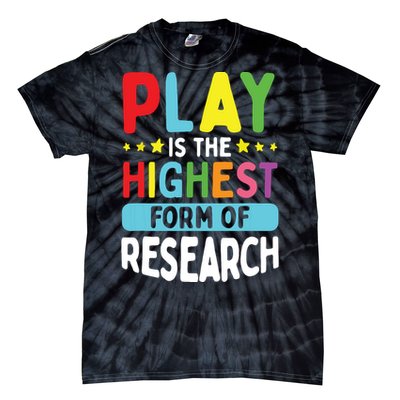 Daycare Provider Play Highest Research Childcare Teacher Tie-Dye T-Shirt