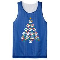 Dog Paw Print Puppy Christmas Tree Lights Cool Xmas Dogs Gift Mesh Reversible Basketball Jersey Tank