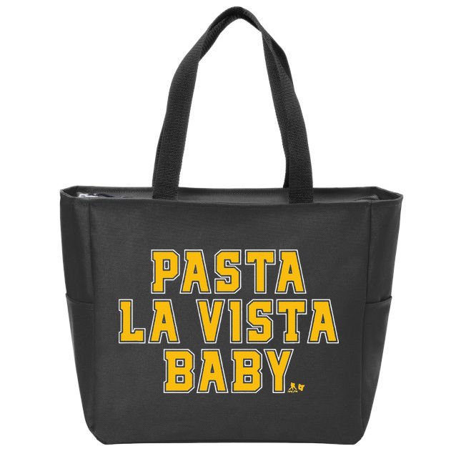 David Pastrnak Pasta La Vista Baby Boston Hockey Zip Tote Bag