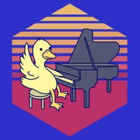 Duck Playing Piano Vintage Gift Womens T-Shirt