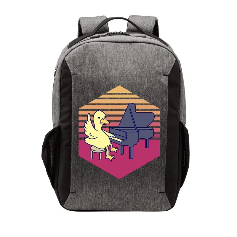 Duck Playing Piano Vintage Gift Vector Backpack