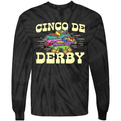 Derby Party Pinata Cinco De Horse Race Kentucky Tie-Dye Long Sleeve Shirt