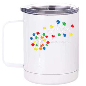 Dandelion Puzzle Piece Cool Autism Awareness Gift 12 oz Stainless Steel Tumbler Cup