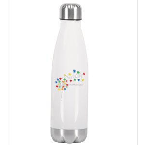 Dandelion Puzzle Piece Cool Autism Awareness Gift Stainless Steel Insulated Water Bottle