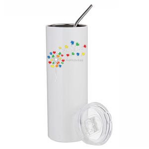 Dandelion Puzzle Piece Cool Autism Awareness Gift Stainless Steel Tumbler