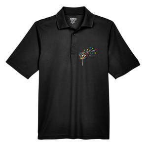 Dandelion Puzzle Piece Cool Autism Awareness Gift Men's Origin Performance Pique Polo