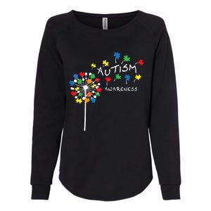 Dandelion Puzzle Piece Cool Autism Awareness Gift Womens California Wash Sweatshirt