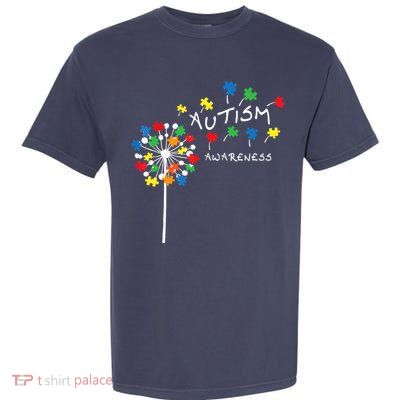 Dandelion Puzzle Piece Cool Autism Awareness Gift Garment-Dyed Heavyweight T-Shirt