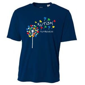 Dandelion Puzzle Piece Cool Autism Awareness Gift Cooling Performance Crew T-Shirt