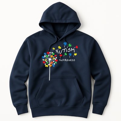 Dandelion Puzzle Piece Cool Autism Awareness Gift Hoodie