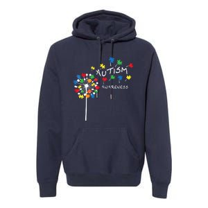 Dandelion Puzzle Piece Cool Autism Awareness Gift Premium Hoodie