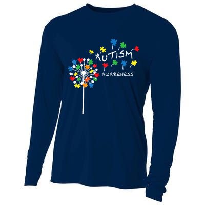 Dandelion Puzzle Piece Cool Autism Awareness Gift Cooling Performance Long Sleeve Crew