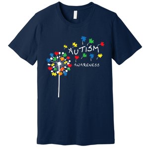 Dandelion Puzzle Piece Cool Autism Awareness Gift Premium T-Shirt