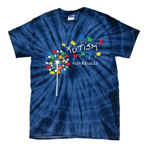 Dandelion Puzzle Piece Cool Autism Awareness Gift Tie-Dye T-Shirt