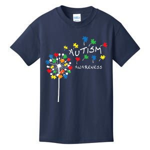 Dandelion Puzzle Piece Cool Autism Awareness Gift Kids T-Shirt