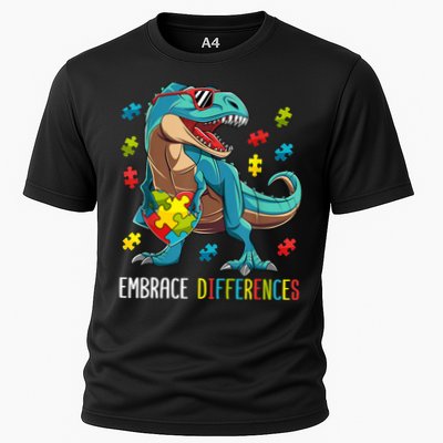 Dinosaur Puzzle Piece Autism Awareness For Boy Performance Shirt