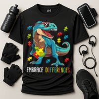 Dinosaur Puzzle Piece Autism Awareness For Boy Cooling Performance Crew T-Shirt