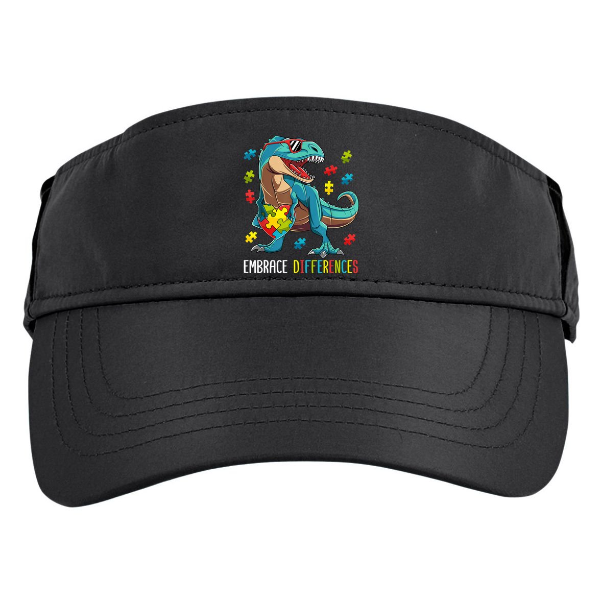 Dinosaur Puzzle Piece Autism Awareness For Boy Adult Drive Performance Visor