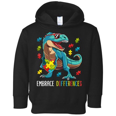 Dinosaur Puzzle Piece Autism Awareness For Boy Toddler Hoodie