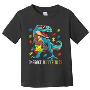 Dinosaur Puzzle Piece Autism Awareness For Boy Toddler T-Shirt