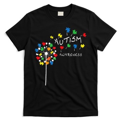 Dandelion Puzzle Piece Cool Autism Awareness Gift T-Shirt