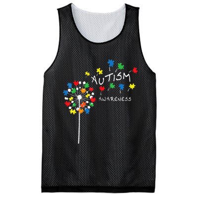 Dandelion Puzzle Piece Cool Autism Awareness Gift Mesh Reversible Basketball Jersey Tank