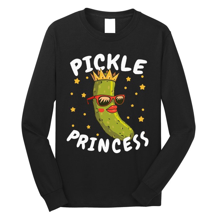 Dill Pickle Princess Girl Gherkin Pickles Lover Long Sleeve Shirt