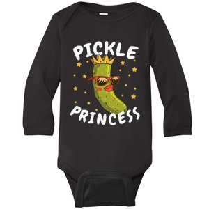 Dill Pickle Princess Girl Gherkin Pickles Lover Baby Long Sleeve Bodysuit