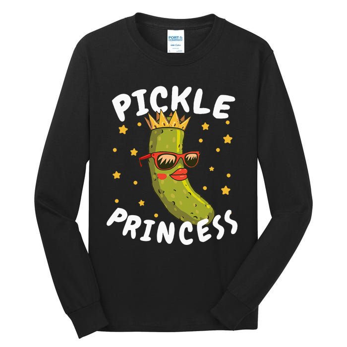 Dill Pickle Princess Girl Gherkin Pickles Lover Tall Long Sleeve T-Shirt