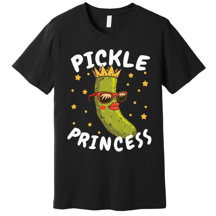 Dill Pickle Princess Girl Gherkin Pickles Lover Premium T-Shirt