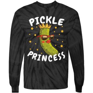 Dill Pickle Princess Girl Gherkin Pickles Lover Tie-Dye Long Sleeve Shirt