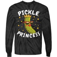 Dill Pickle Princess Girl Gherkin Pickles Lover Tie-Dye Long Sleeve Shirt