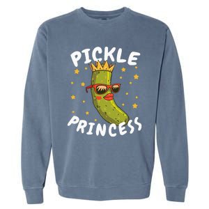 Dill Pickle Princess Girl Gherkin Pickles Lover Garment-Dyed Sweatshirt