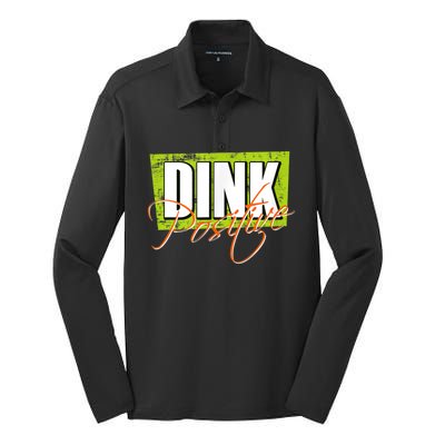 Dink Positive Pickleball Silk Touch Performance Long Sleeve Polo