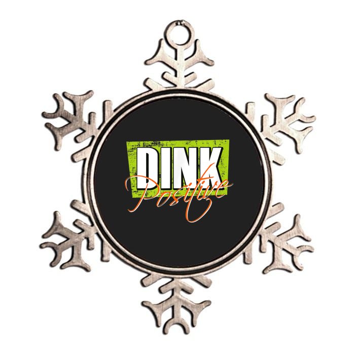 Dink Positive Pickleball Metallic Star Ornament