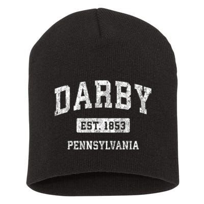 Darby Pennsylvania Pa Vintage Sports Design Short Acrylic Beanie