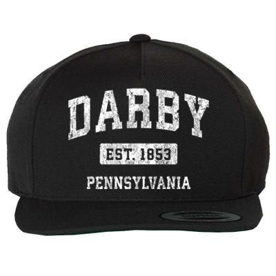 Darby Pennsylvania Pa Vintage Sports Design Wool Snapback Cap