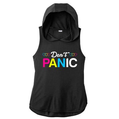 Dont Panic Pansexual Pride Pun Lgbt Rights Humor Art Designe Cool Gift Ladies PosiCharge Tri-Blend Wicking Draft Hoodie Tank