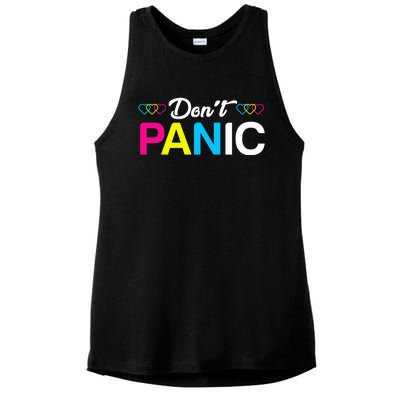 Dont Panic Pansexual Pride Pun Lgbt Rights Humor Art Designe Cool Gift Ladies PosiCharge Tri-Blend Wicking Tank