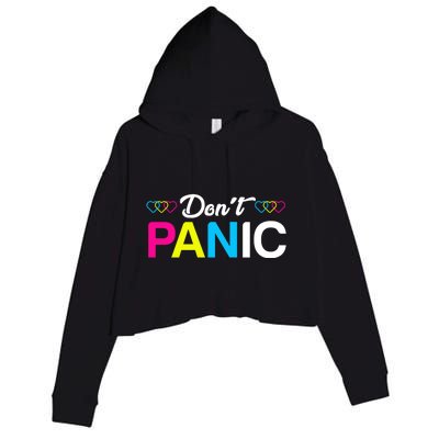 Dont Panic Pansexual Pride Pun Lgbt Rights Humor Art Designe Cool Gift Crop Fleece Hoodie