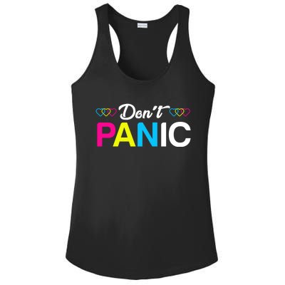 Dont Panic Pansexual Pride Pun Lgbt Rights Humor Art Designe Cool Gift Ladies PosiCharge Competitor Racerback Tank