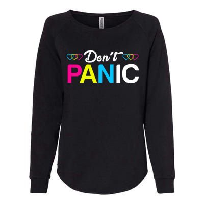 Dont Panic Pansexual Pride Pun Lgbt Rights Humor Art Designe Cool Gift Womens California Wash Sweatshirt