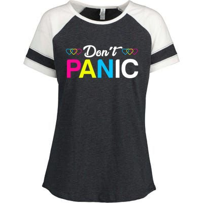 Dont Panic Pansexual Pride Pun Lgbt Rights Humor Art Designe Cool Gift Enza Ladies Jersey Colorblock Tee