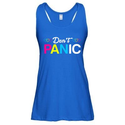 Dont Panic Pansexual Pride Pun Lgbt Rights Humor Art Designe Cool Gift Ladies Essential Flowy Tank