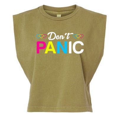 Dont Panic Pansexual Pride Pun Lgbt Rights Humor Art Designe Cool Gift Garment-Dyed Women's Muscle Tee