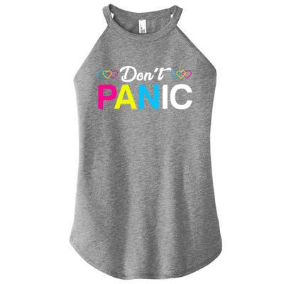 Dont Panic Pansexual Pride Pun Lgbt Rights Humor Art Designe Cool Gift Women's Perfect Tri Rocker Tank